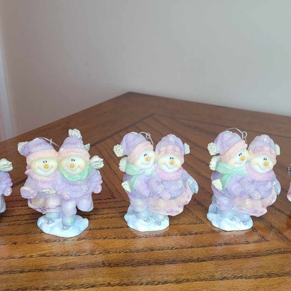 Set Of 5 Home Interior Snowmen Ornaments